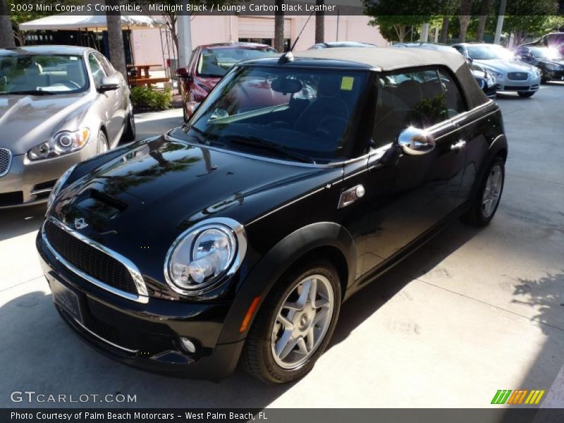 Midnight Black / Lounge Carbon Black Leather 2009 Mini Cooper S Convertible