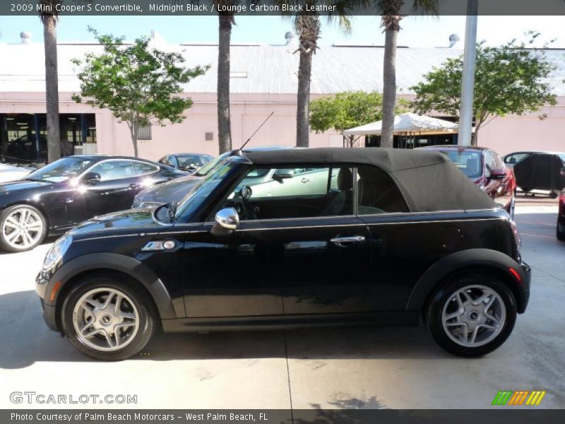 Midnight Black / Lounge Carbon Black Leather 2009 Mini Cooper S Convertible