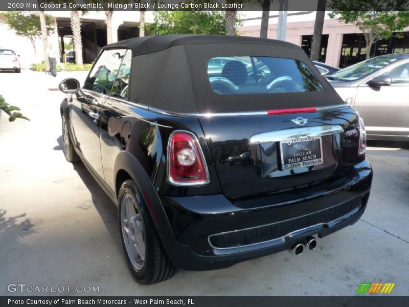 Midnight Black / Lounge Carbon Black Leather 2009 Mini Cooper S Convertible