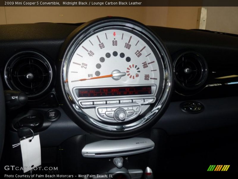 Midnight Black / Lounge Carbon Black Leather 2009 Mini Cooper S Convertible