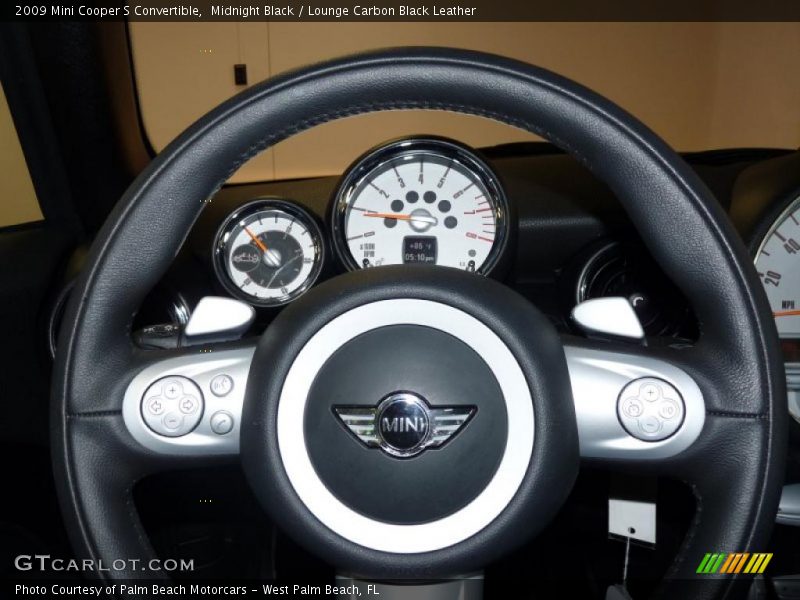 Midnight Black / Lounge Carbon Black Leather 2009 Mini Cooper S Convertible