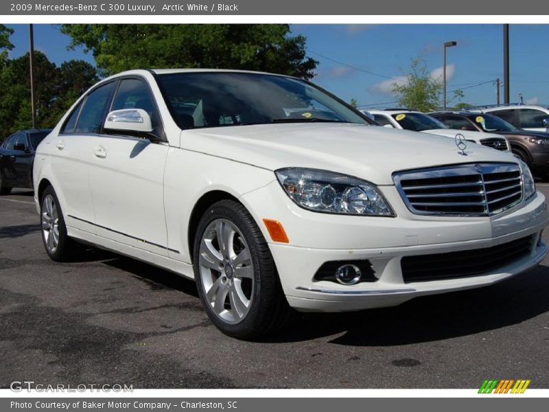 Arctic White / Black 2009 Mercedes-Benz C 300 Luxury