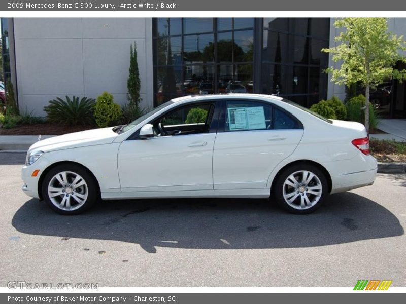Arctic White / Black 2009 Mercedes-Benz C 300 Luxury