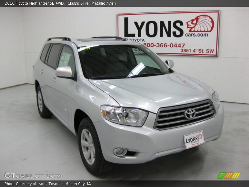 Classic Silver Metallic / Ash 2010 Toyota Highlander SE 4WD