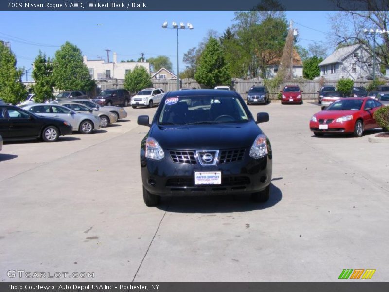 Wicked Black / Black 2009 Nissan Rogue S AWD