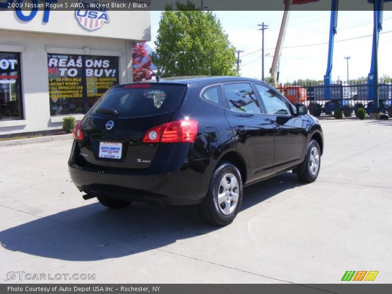 Wicked Black / Black 2009 Nissan Rogue S AWD