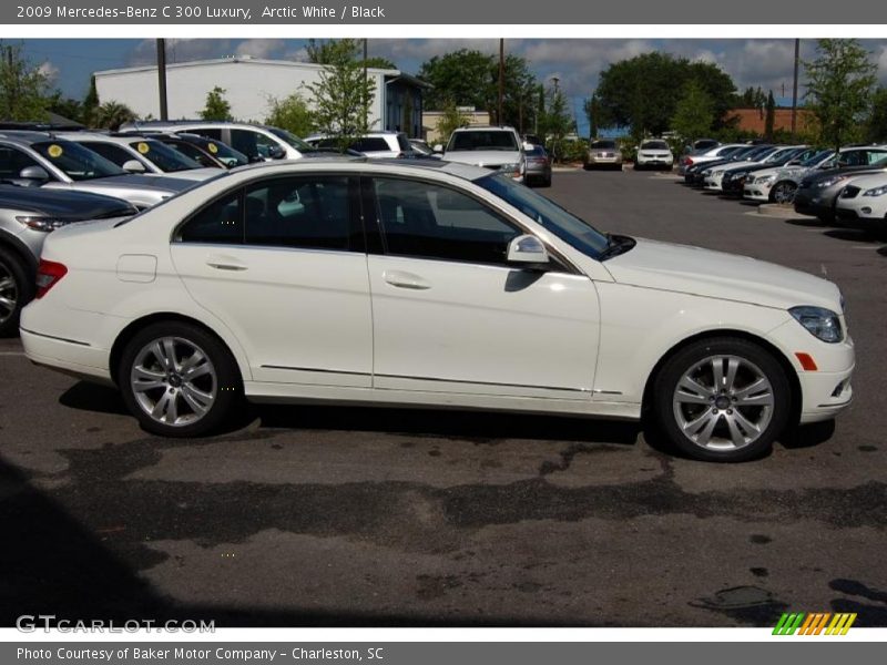 Arctic White / Black 2009 Mercedes-Benz C 300 Luxury