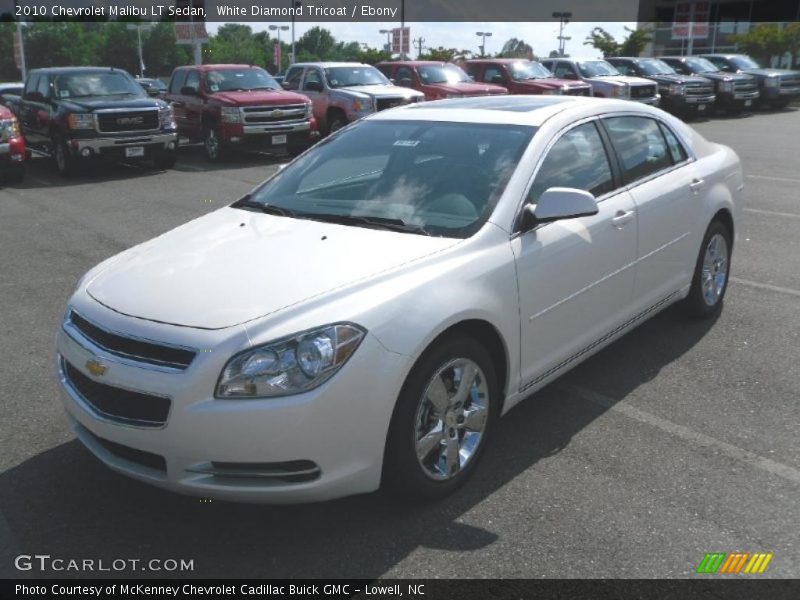 White Diamond Tricoat / Ebony 2010 Chevrolet Malibu LT Sedan