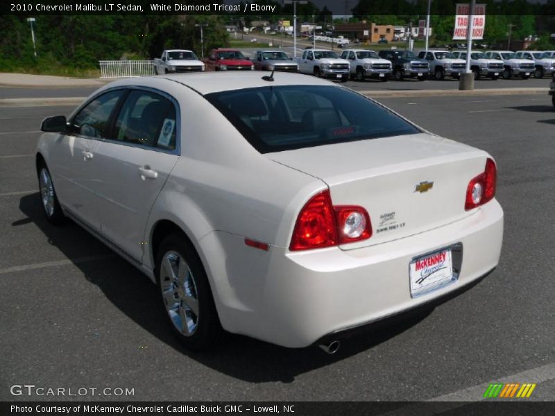 White Diamond Tricoat / Ebony 2010 Chevrolet Malibu LT Sedan