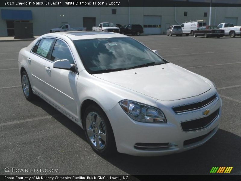 White Diamond Tricoat / Ebony 2010 Chevrolet Malibu LT Sedan