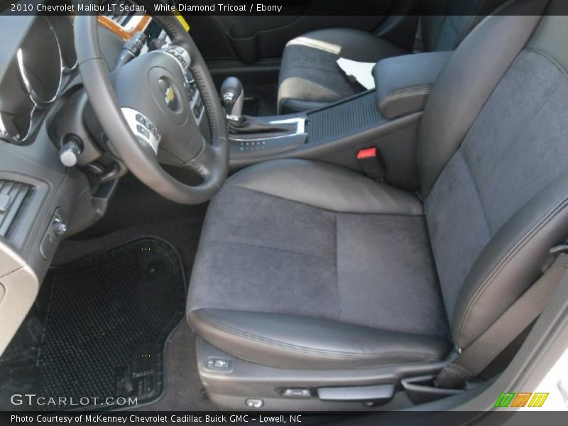 White Diamond Tricoat / Ebony 2010 Chevrolet Malibu LT Sedan