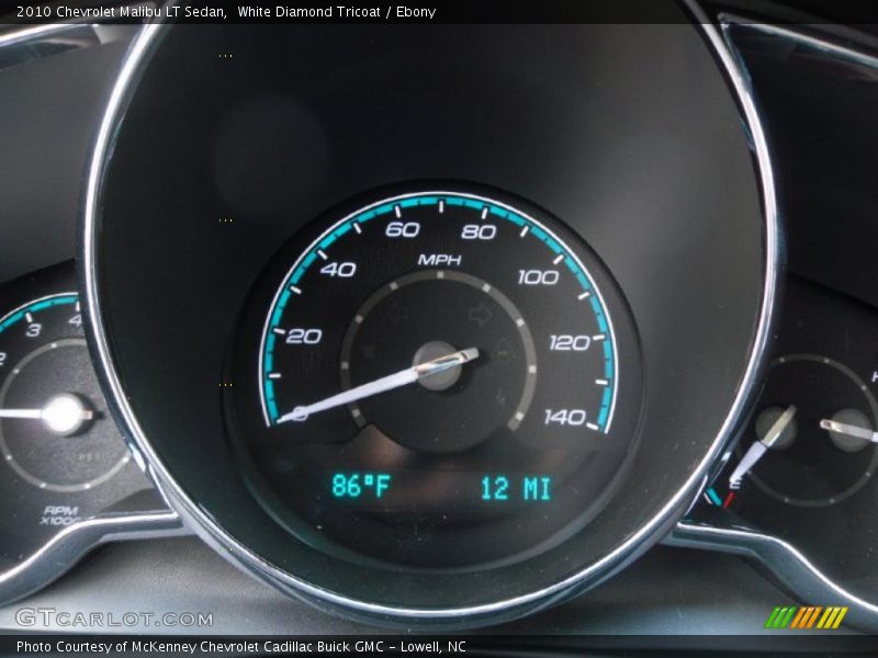 White Diamond Tricoat / Ebony 2010 Chevrolet Malibu LT Sedan
