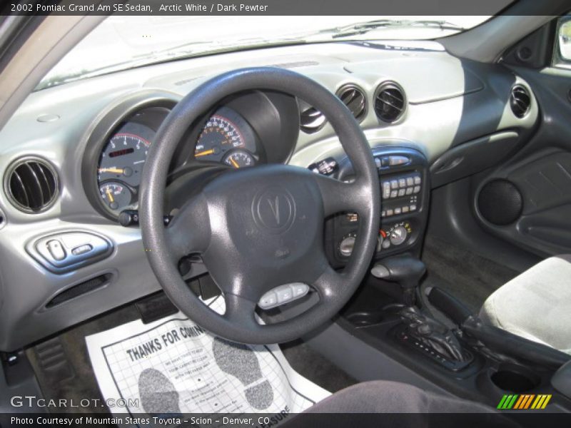 Arctic White / Dark Pewter 2002 Pontiac Grand Am SE Sedan