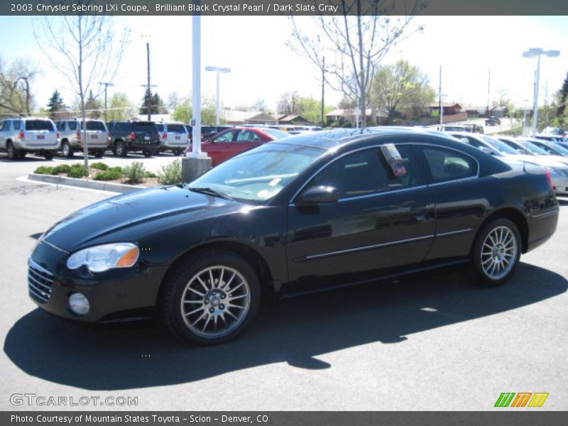 Brilliant Black Crystal Pearl / Dark Slate Gray 2003 Chrysler Sebring LXi Coupe