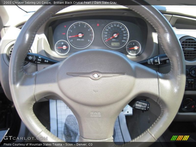 Brilliant Black Crystal Pearl / Dark Slate Gray 2003 Chrysler Sebring LXi Coupe