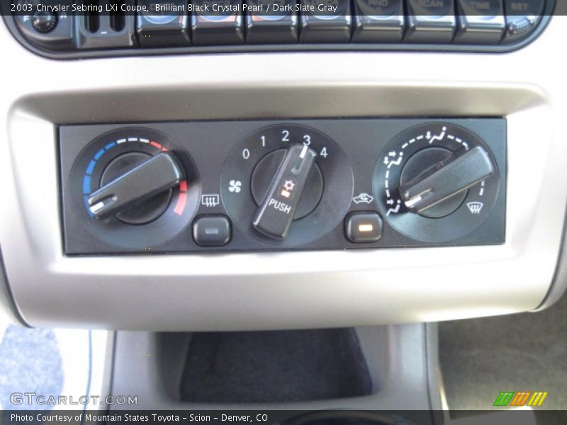 Brilliant Black Crystal Pearl / Dark Slate Gray 2003 Chrysler Sebring LXi Coupe