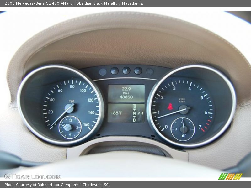 Obsidian Black Metallic / Macadamia 2008 Mercedes-Benz GL 450 4Matic