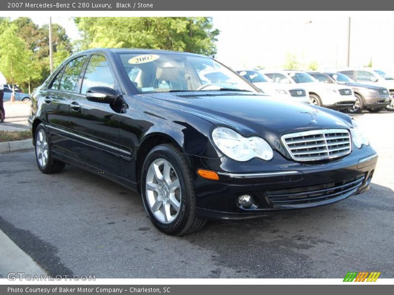 Black / Stone 2007 Mercedes-Benz C 280 Luxury