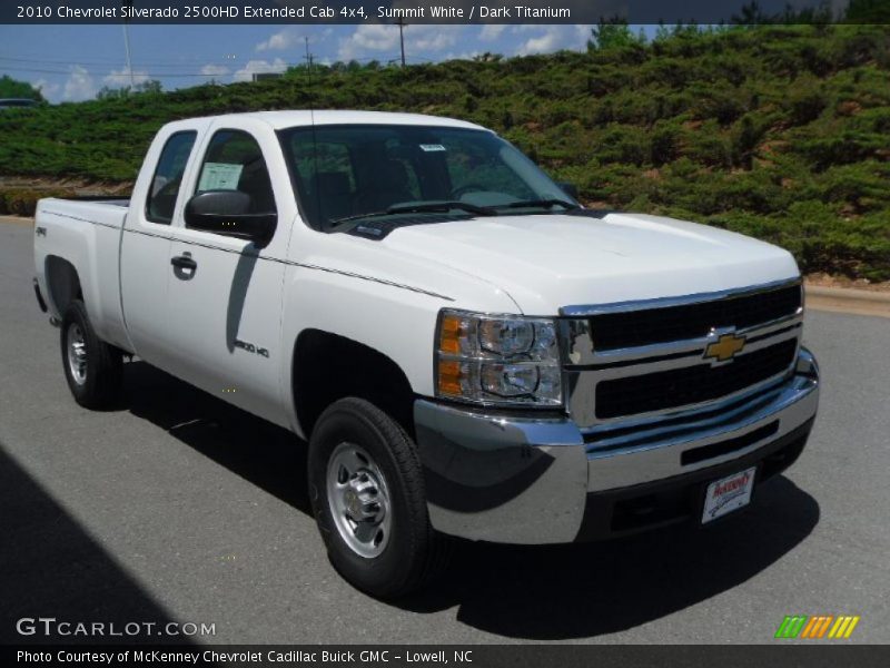 Summit White / Dark Titanium 2010 Chevrolet Silverado 2500HD Extended Cab 4x4