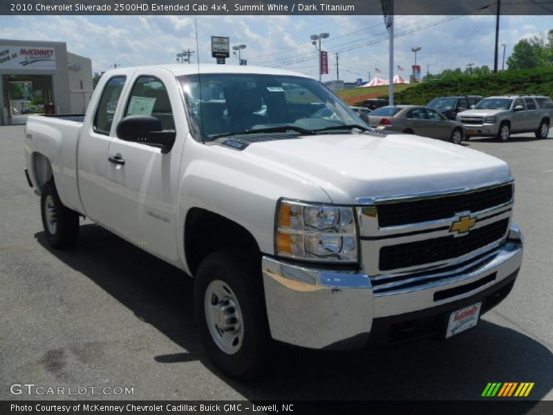 Summit White / Dark Titanium 2010 Chevrolet Silverado 2500HD Extended Cab 4x4