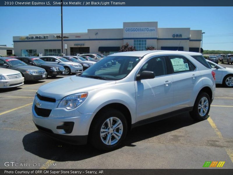 Silver Ice Metallic / Jet Black/Light Titanium 2010 Chevrolet Equinox LS