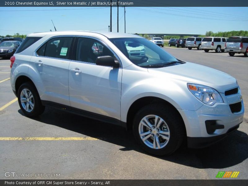 Silver Ice Metallic / Jet Black/Light Titanium 2010 Chevrolet Equinox LS