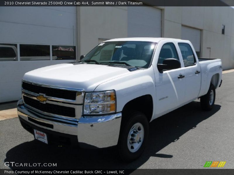 Summit White / Dark Titanium 2010 Chevrolet Silverado 2500HD Crew Cab 4x4