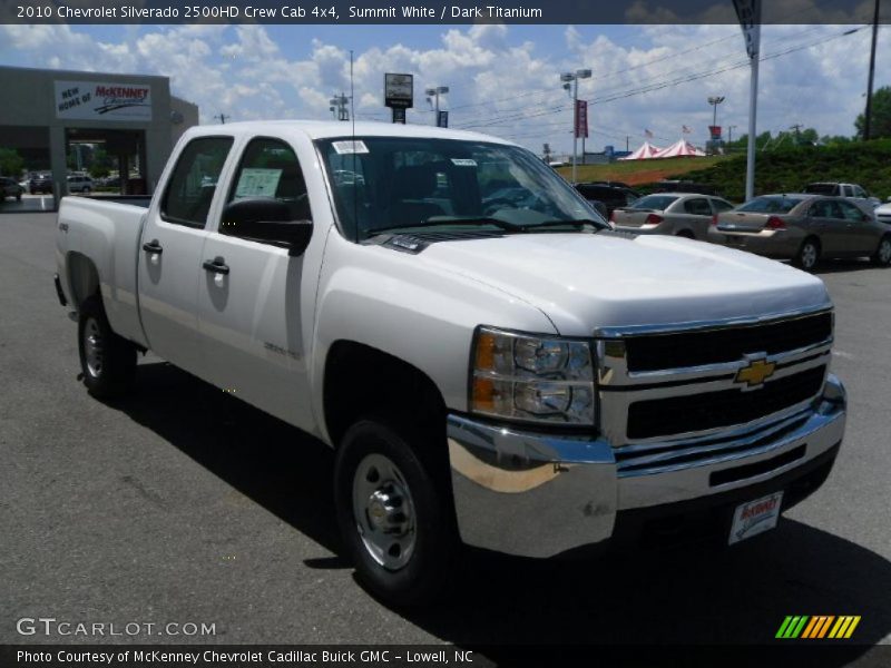 Summit White / Dark Titanium 2010 Chevrolet Silverado 2500HD Crew Cab 4x4