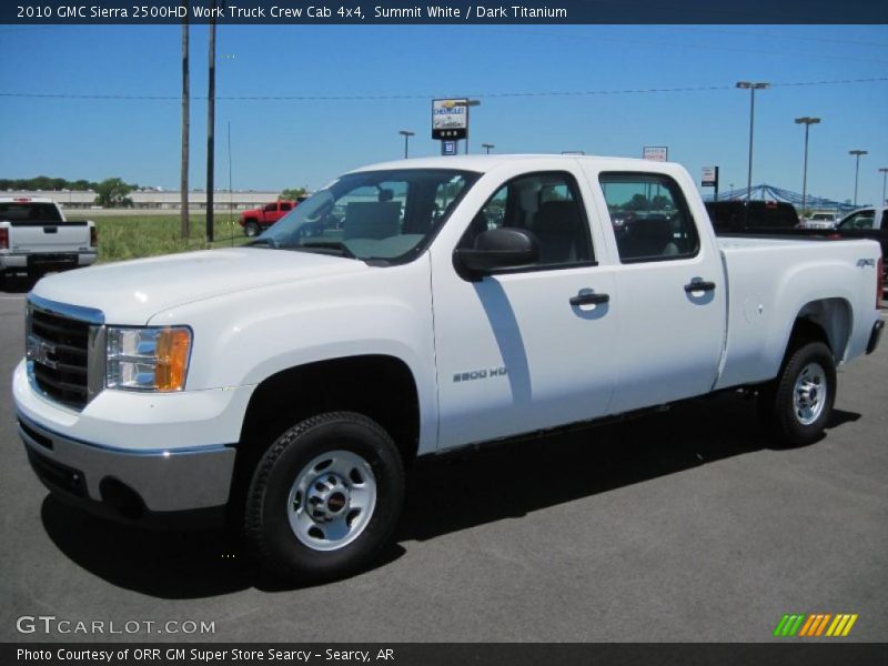 Summit White / Dark Titanium 2010 GMC Sierra 2500HD Work Truck Crew Cab 4x4