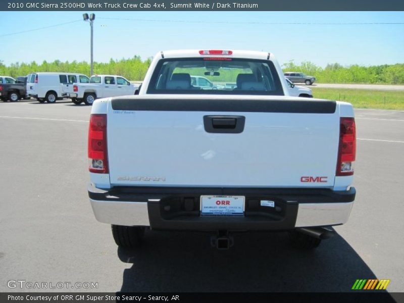 Summit White / Dark Titanium 2010 GMC Sierra 2500HD Work Truck Crew Cab 4x4