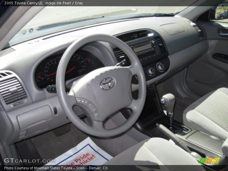 Indigo Ink Pearl / Gray 2005 Toyota Camry LE