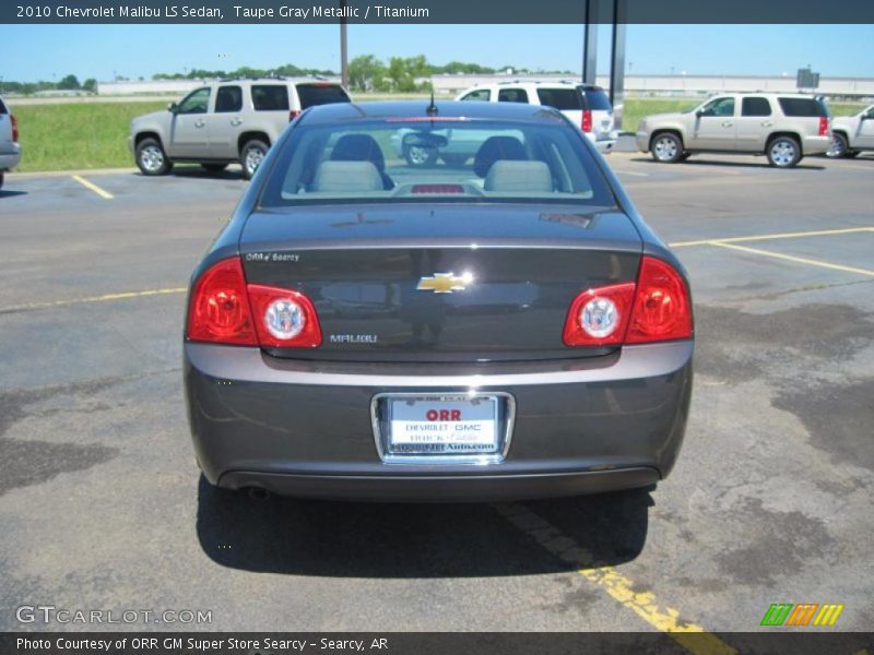 Taupe Gray Metallic / Titanium 2010 Chevrolet Malibu LS Sedan