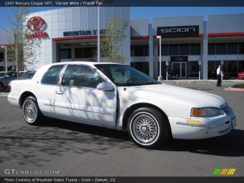 Vibrant White / Prairie Tan 1997 Mercury Cougar XR7