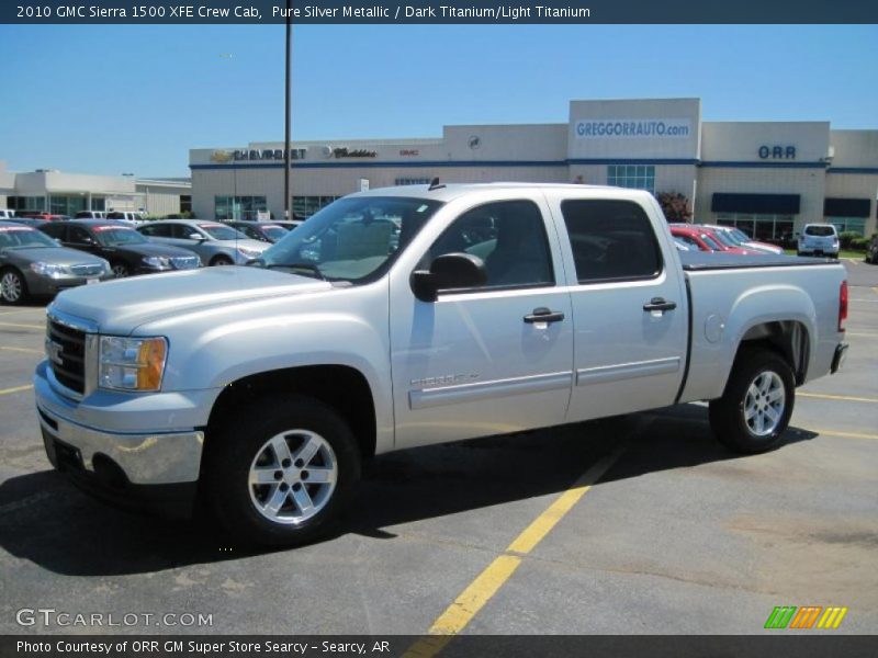 Pure Silver Metallic / Dark Titanium/Light Titanium 2010 GMC Sierra 1500 XFE Crew Cab