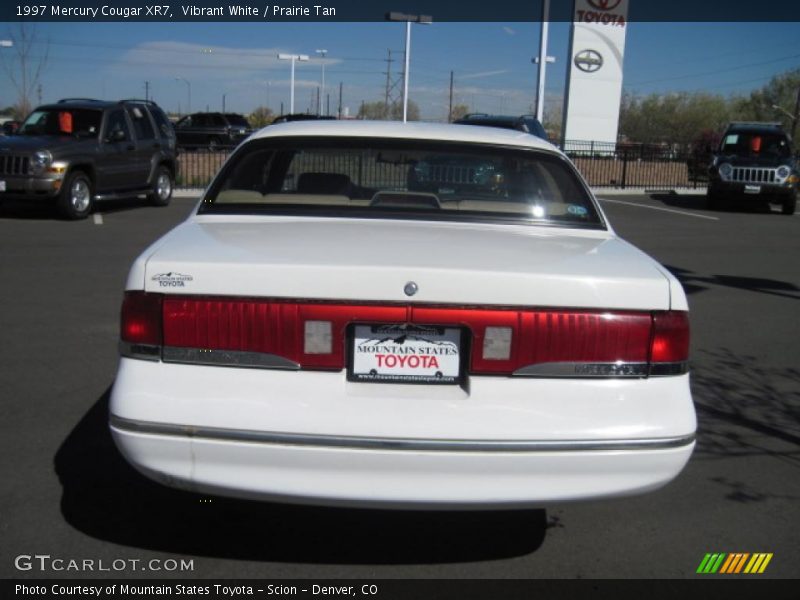 Vibrant White / Prairie Tan 1997 Mercury Cougar XR7