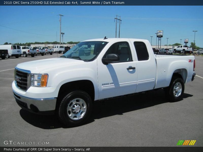 Summit White / Dark Titanium 2010 GMC Sierra 2500HD SLE Extended Cab 4x4
