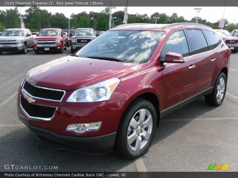 Red Jewel Tintcoat / Ebony 2010 Chevrolet Traverse LT