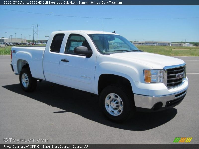 Summit White / Dark Titanium 2010 GMC Sierra 2500HD SLE Extended Cab 4x4