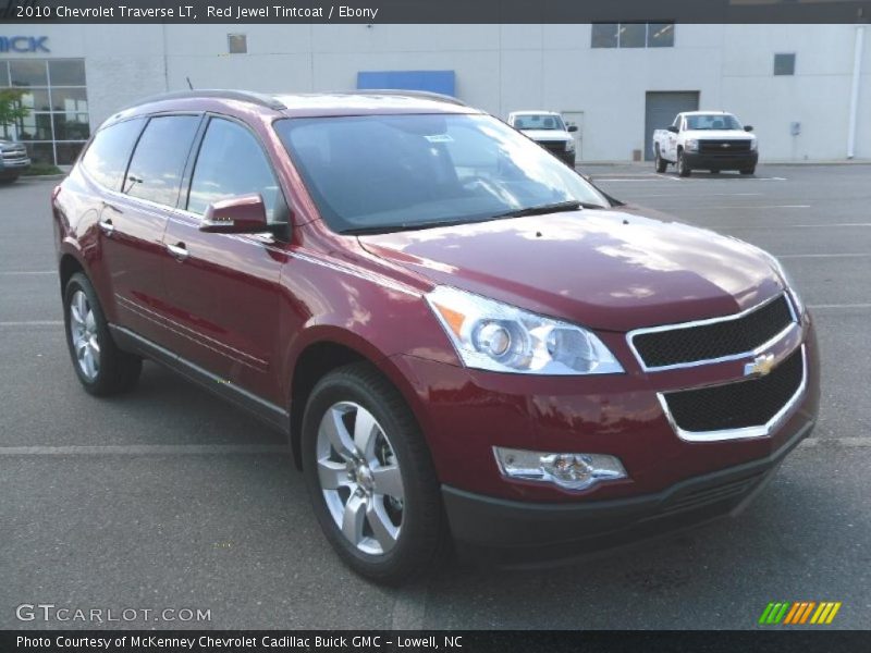 Red Jewel Tintcoat / Ebony 2010 Chevrolet Traverse LT