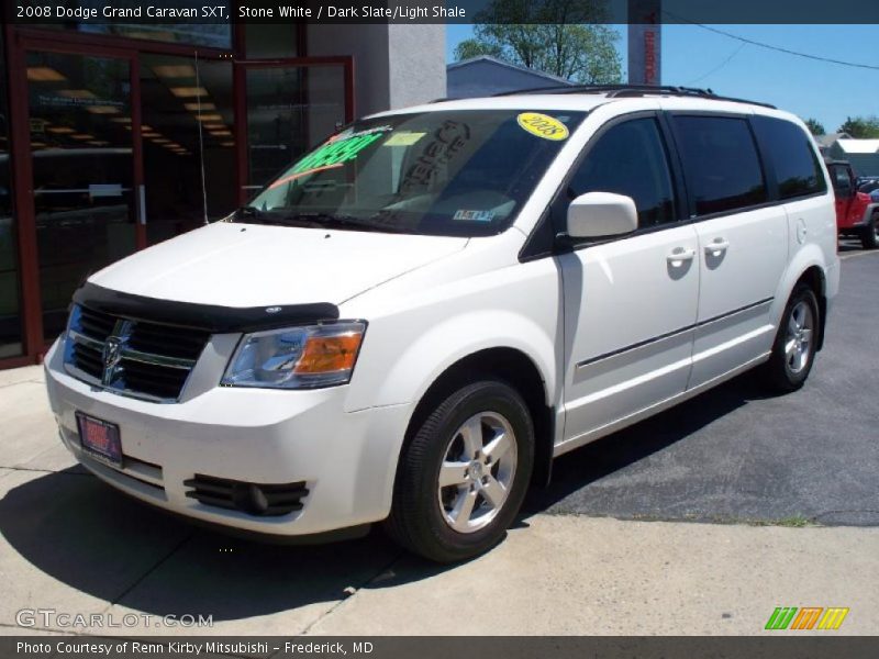 Stone White / Dark Slate/Light Shale 2008 Dodge Grand Caravan SXT