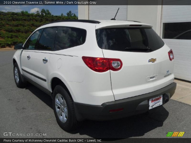 Summit White / Dark Gray/Light Gray 2010 Chevrolet Traverse LS