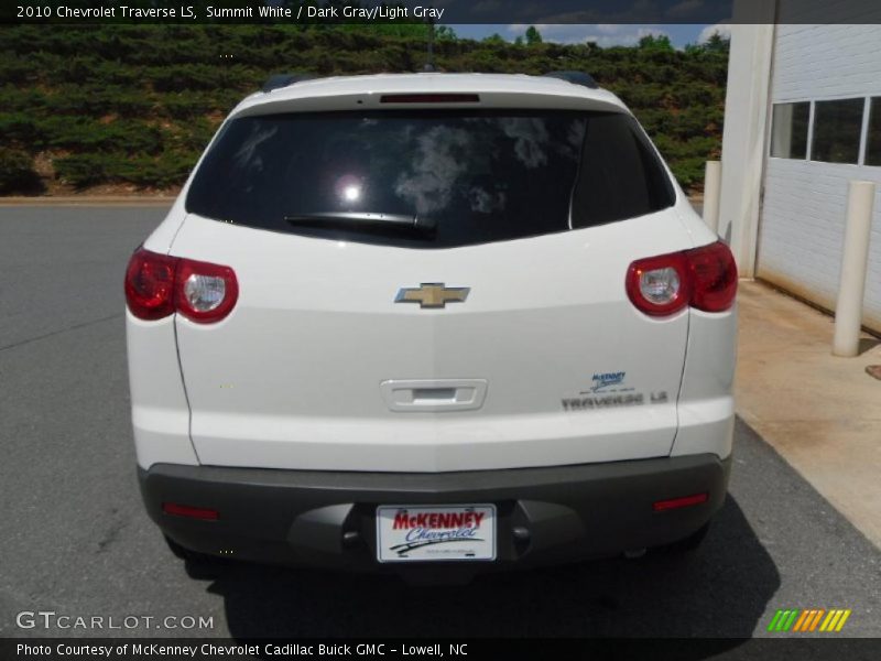 Summit White / Dark Gray/Light Gray 2010 Chevrolet Traverse LS