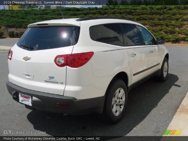 Summit White / Dark Gray/Light Gray 2010 Chevrolet Traverse LS