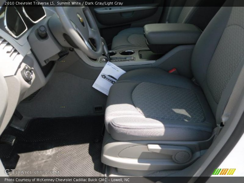 Summit White / Dark Gray/Light Gray 2010 Chevrolet Traverse LS