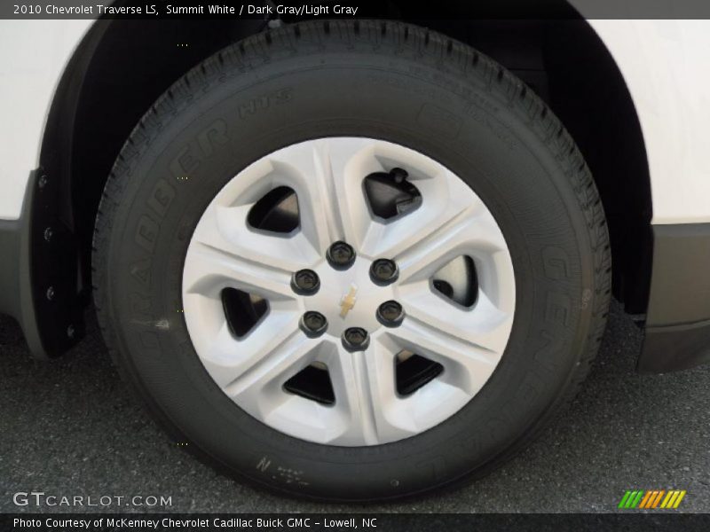 Summit White / Dark Gray/Light Gray 2010 Chevrolet Traverse LS