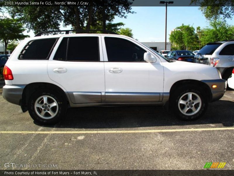 Nordic White / Gray 2003 Hyundai Santa Fe GLS