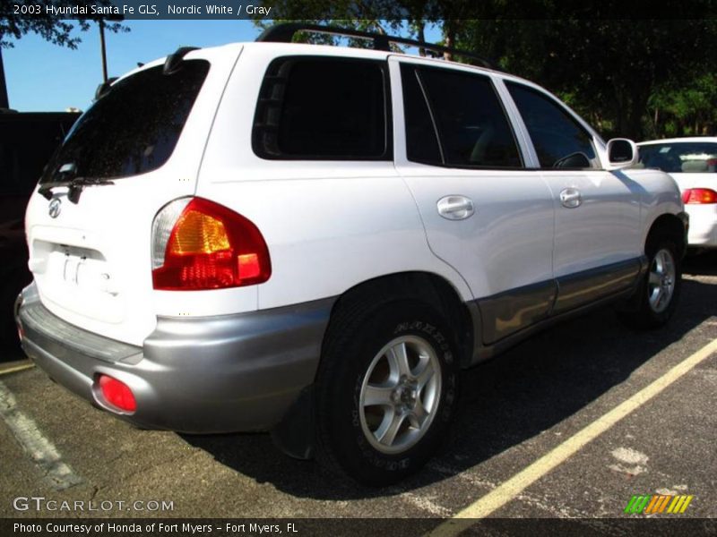 Nordic White / Gray 2003 Hyundai Santa Fe GLS