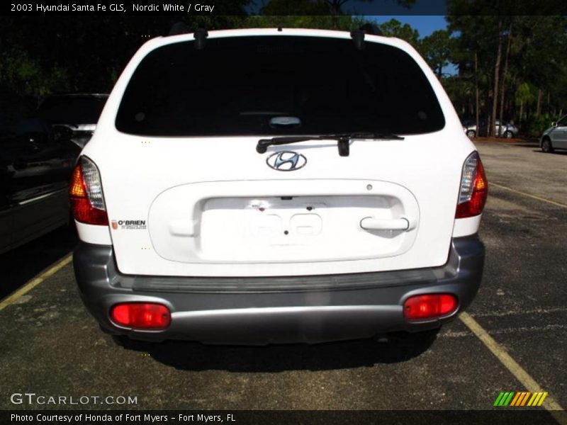 Nordic White / Gray 2003 Hyundai Santa Fe GLS
