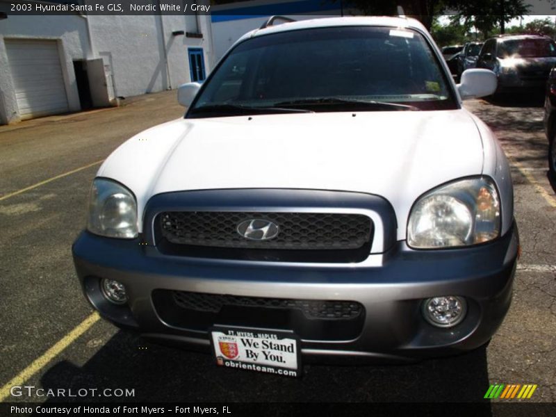 Nordic White / Gray 2003 Hyundai Santa Fe GLS