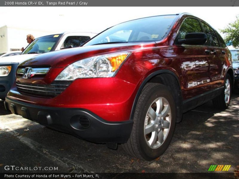 Tango Red Pearl / Gray 2008 Honda CR-V EX